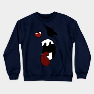 Cool pirate in love face Crewneck Sweatshirt